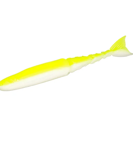 Плавающий силикон ZMAN Chattershad 4.5" 4pc #Chartreuse/White