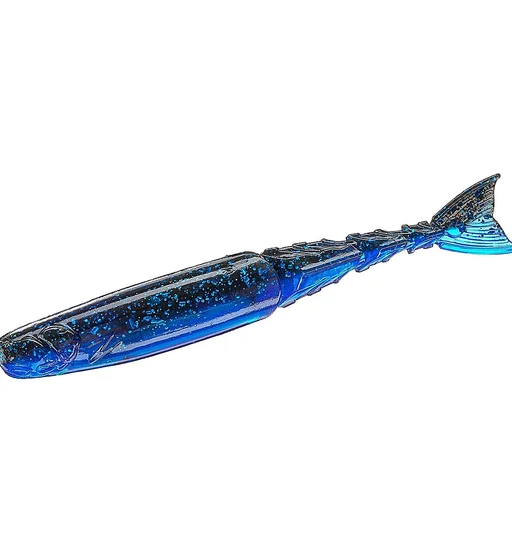 Плавающий силикон ZMAN Chattershad 4.5" 4pc #Black/Blue