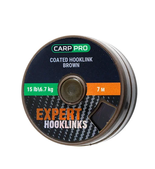 Поводковый материал Carp Pro в оболочке коричневый 15LB 7m