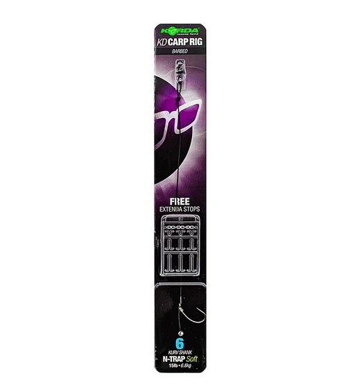 Повідець Korda короповий N-Trap KD Rig №6 Kurv 15lb