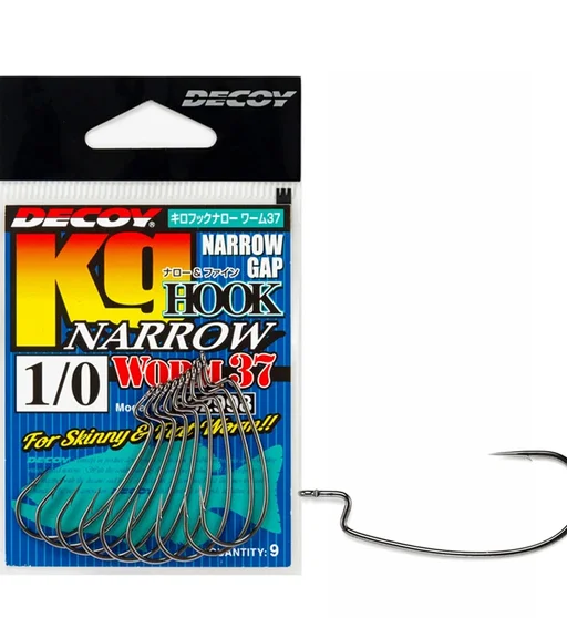 Гачок офсетний Decoy Narrow Worm 37 #1/0 9pcs