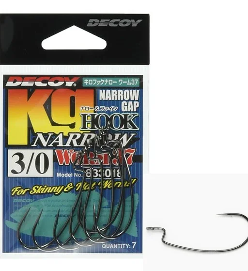 Гачок офсетний Decoy Narrow Worm 37 #3/0 7pcs