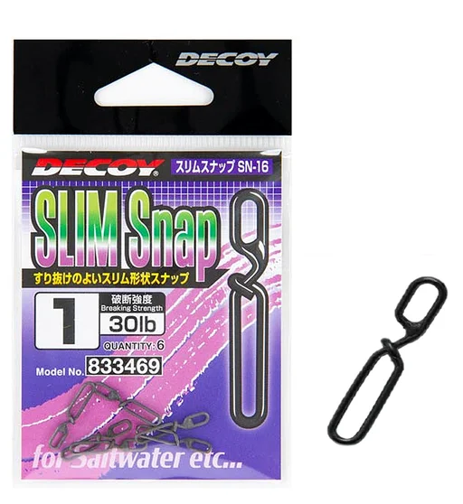 Застібка Decoy SN-16 Slim Snap 30lb #1 6pcs