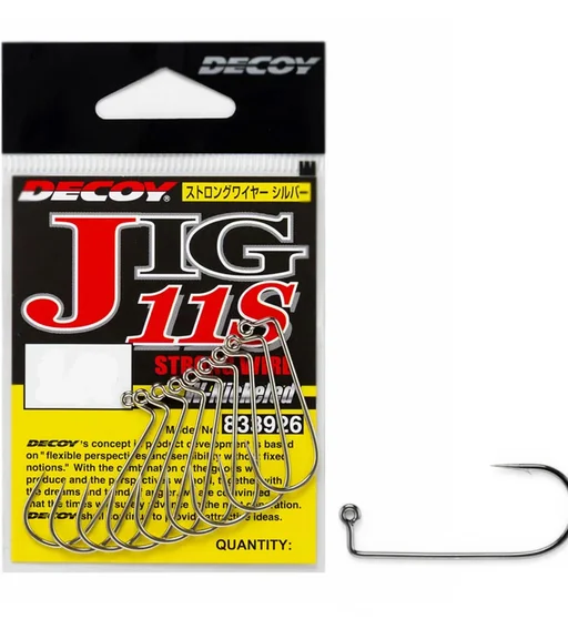 Гачок Decoy Jig-11S Strong Jig Hooks Silver #10/0 3pcs