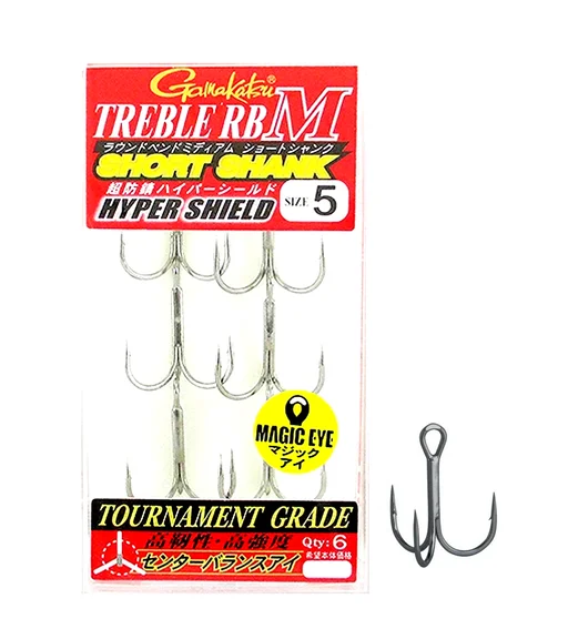Трійник Gamakatsu Treble RB-M Short Shank #5 6pcs