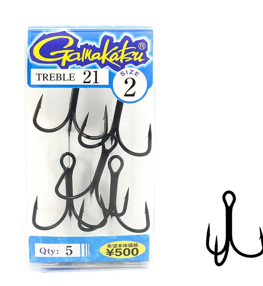 Тройник Gamakatsu Treble 21ZS Black #2 5pcs