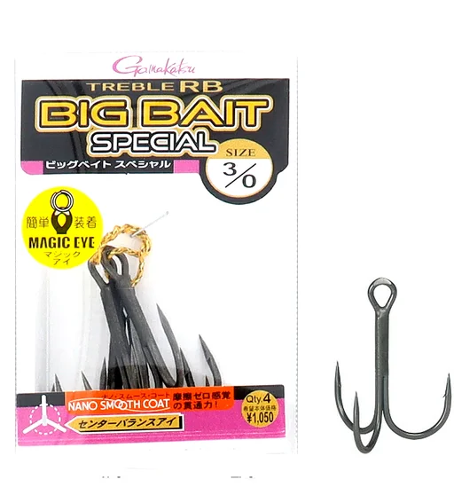 Трійник Gamakatsu Treble RB Big Bait (NSC) #3/0 4pcs
