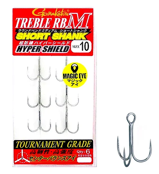Трійник Gamakatsu Treble RB-M Short Shank #10 6pcs