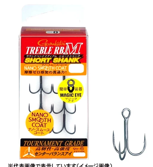 Тройник Gamakatsu Treble RB-M Short Shank (NSC) #5 6pcs