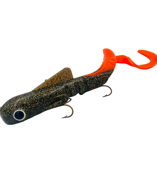 Силикон Musky Innovations Magnum Bull Dawg 12'' #Glitter Oil/Orange