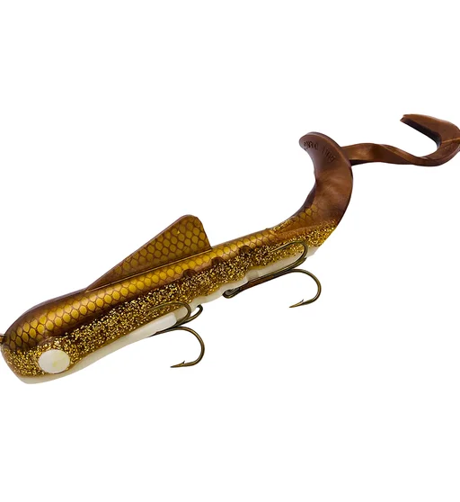 Силикон Musky Innovations Regular Bull Dawg 9" #UV Reflex Brown Tail Walleye