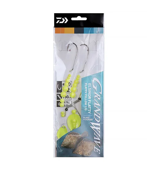 Морський монтаж Daiwa  GW Elsinor Flatty Yellow 1/0