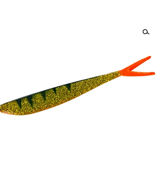 Силикон Big Bite Baits Slim Minnow Painted 4" 6pc #Glitter Perch