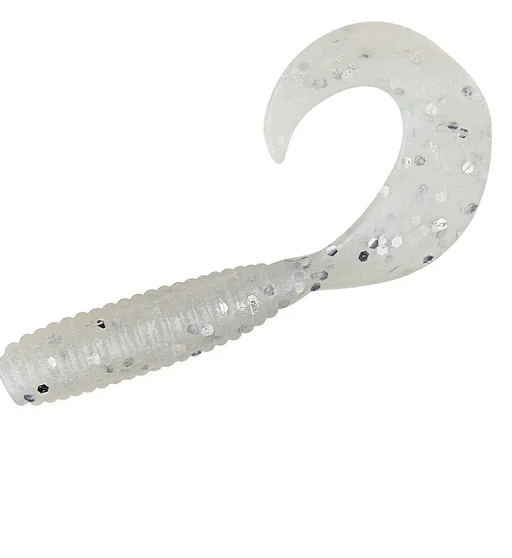 Силикон Gary Yamamoto Single Tail Grub 5" 20pc #Blue Perl With Large Silver