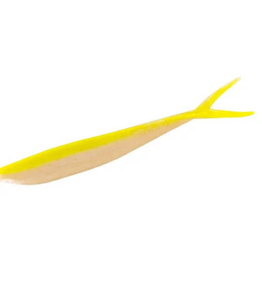 Силікон Big Bite Baits Scentsation Slim Minnow 4" 10pc #Chartreuse/White Laminate