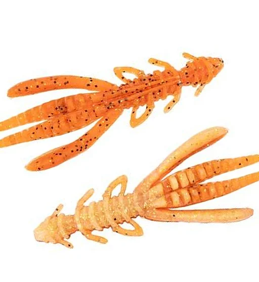 Силикон Jackall JugHog 2.5'' 8pcs #Orange Gold/Glow Belly