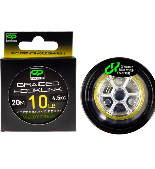Повідцевий матеріал без оболонки Carp Pro Deligth Sinking Hooklink Weedy Green 10lb 20m
