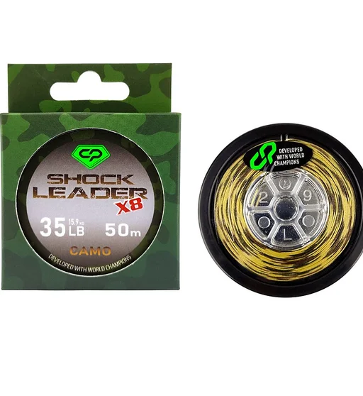 Шоклідер Carp Pro Diamond 8x плетений Camo 35lb 50m