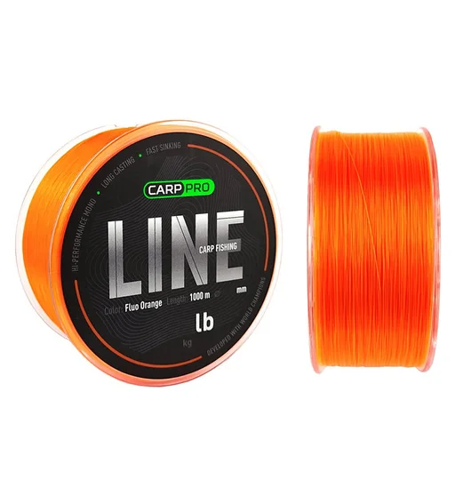 Жилка Carp Pro Carp Fishing Line Fluo Orange 1000m 0.331mm