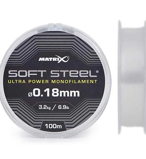 Жилка Matrix Soft Steel Ultra Power Monofilament 100m 6lb/2.7kg 0.18mm