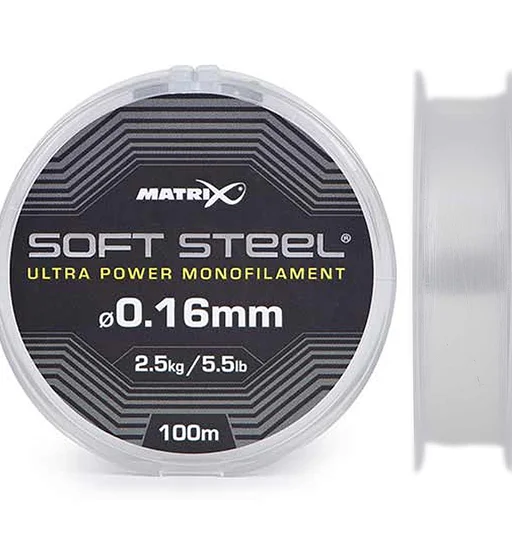 Жилка Matrix Soft Steel Ultra Power Monofilament 100m 2.5kg/5.5lb 0.16mm