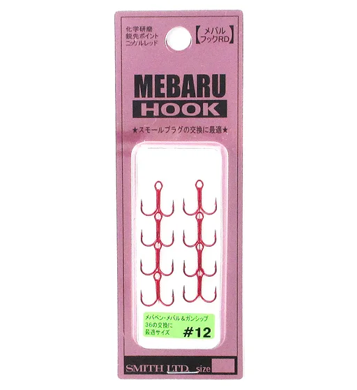 Трійник Smith Mebaru Hook Red #12 8pcs