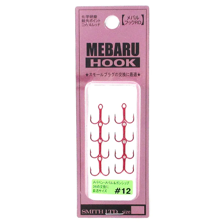 Тройник Smith Mebaru Hook Red #12 8pcs
