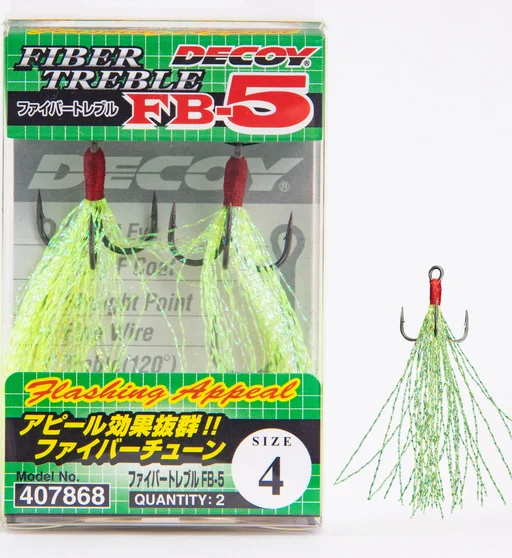 Трійник-стрімер Decoy Fb-5 Fiber Treble #4 2pcs