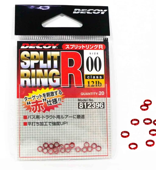 Завідне кільце Decoy Split Ring Red 12lb #00 20pcs