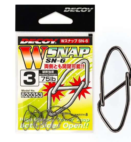 Застібка Decoy SN-6 W Snap 75lb #3 8pcs