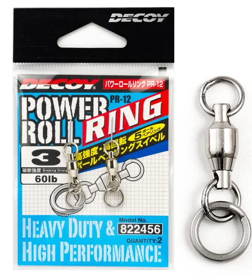 Вертлюг с зав. кольцом Decoy PR-12 Power Roll Ring #3 2pcs