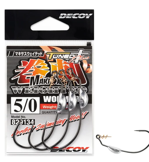 Гачок офсетний підвантажений Decoy Worm130 #5/0 3pcs