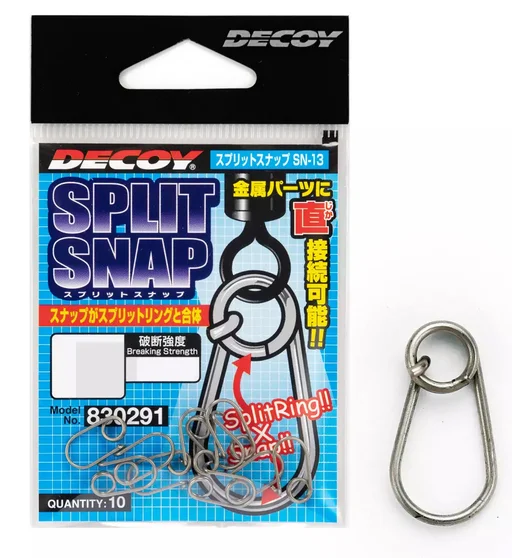 Застежка Decoy SN-13 Split Snap 40 lb #3 10pcs