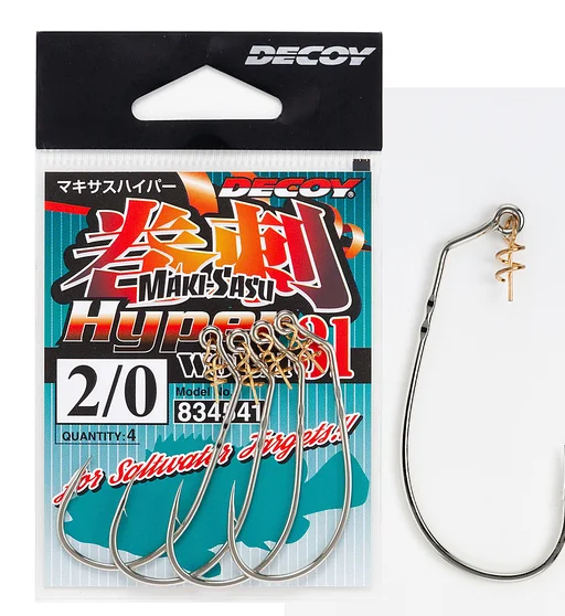 Крючок оффсетный Decoy Worm31 Makisasu Hook Hyper #2/0 4pcs