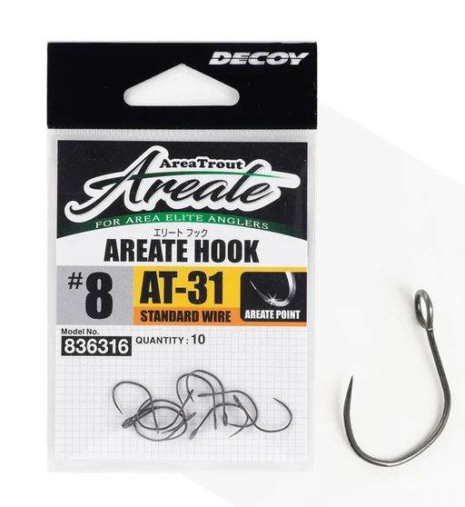 Гачок для приманок Decoy AAT-31 Areate Hook Standard Wire #8 10pcs