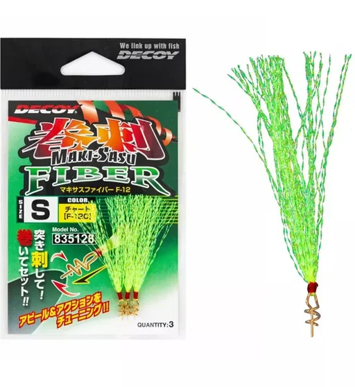 Материал для оперения приманки Decoy F-12C Makisasu Fiber M 3pcs #Chart