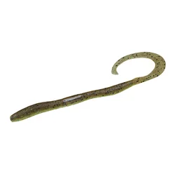 Силікон Jackall Flick Curly 3.8" 9pcs #Green Pumpkin/Light Chart