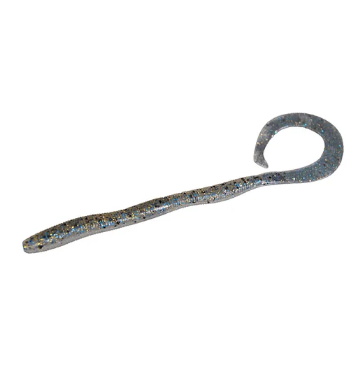 Силикон Jackall Flick Curly 4.8" 8pcs #Bluegill/Pearl White