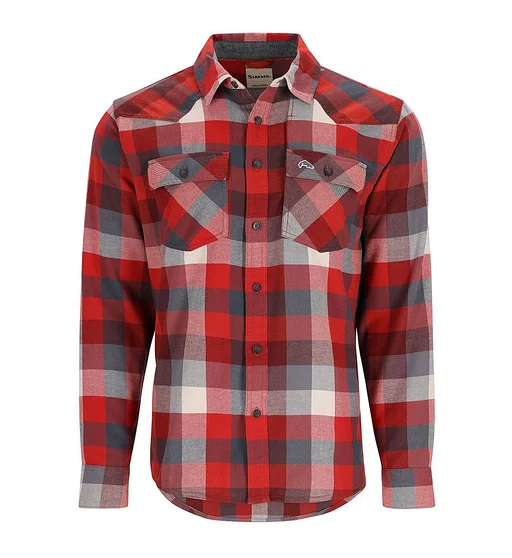 Рубашка Simms Santee Flannel Shirt Auburn Red/Slate Buffalo Check M