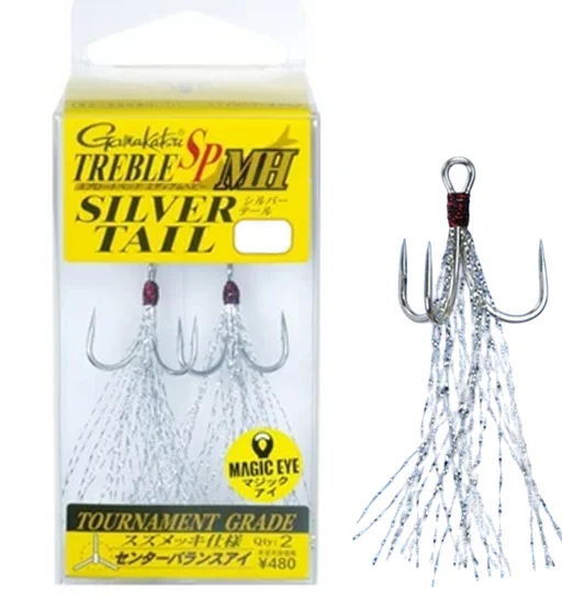 Трійник Gamakatsu Treble SP-MH Silver Tail #6 2pcs