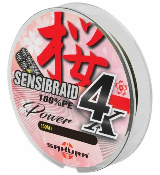 Шнур Sakura Sensibraid 4 Green 150m 10kg #0.14