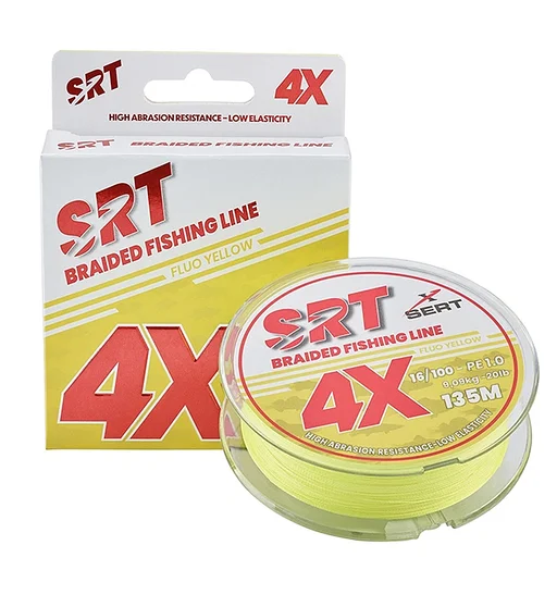 Шнур Sert SRT 4Х Fluo Yellow 135m 9.09kg #0.16
