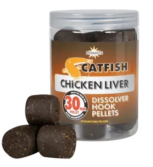 Пелетс Dynamite Baits Catfish Chicken Liver Dissolver Hook Pellets 30mm