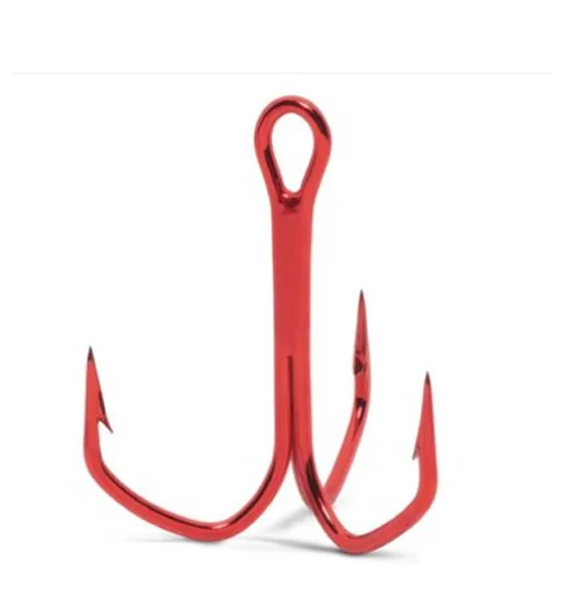 Гачки потрійні VMC Barbarian Treble Inside Barb Red 8 size 10pcs