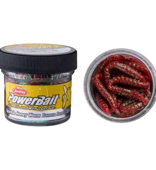 Cилікон Berkley PowerBait Power Honey Worm 25mm 60g #Red/Scales
