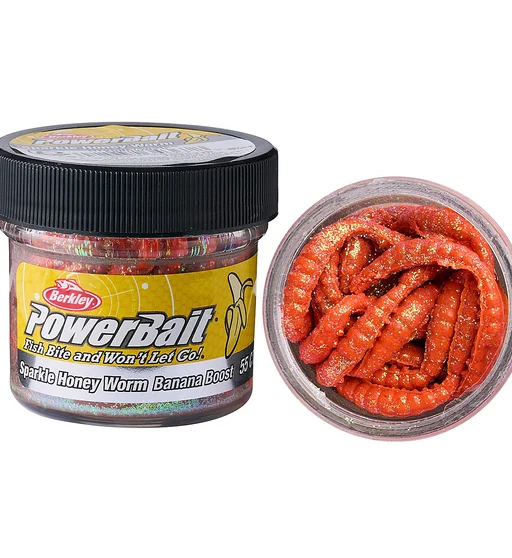 Cилікон Berkley PowerBait Power Honey Worm 25mm 60g #Orange/Scales