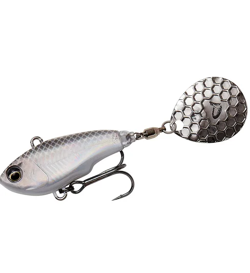 Тейл-спінер Savage Gear Fat Tail Spin S 65mm 16g #White Silver