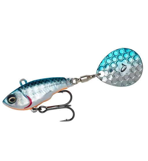 Тейл-спінер Savage Gear Fat Tail Spin S 65mm 16g #Blue Silver