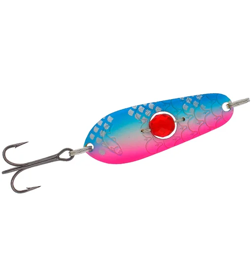 Блешня Kuusamo Rasanen 50mm 14g бусинка #S/Li/W/BLU-S UV