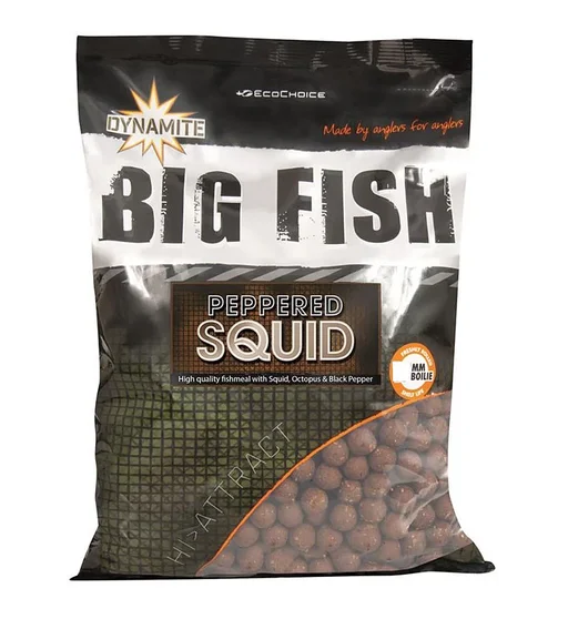 Бойли Dynamite Baits Big Fish Peppered Squid Boilies 20mm 1.8kg